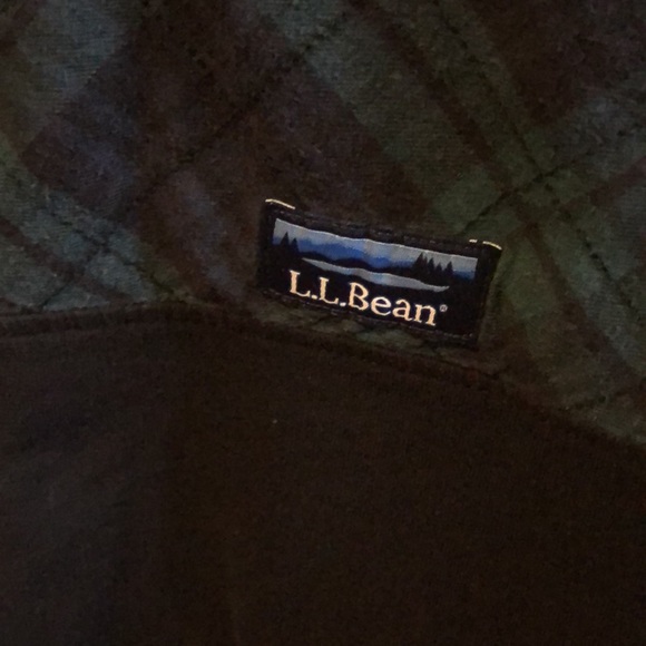 LLBean pullover with buttons and plaid accent - Picture 2 of 6